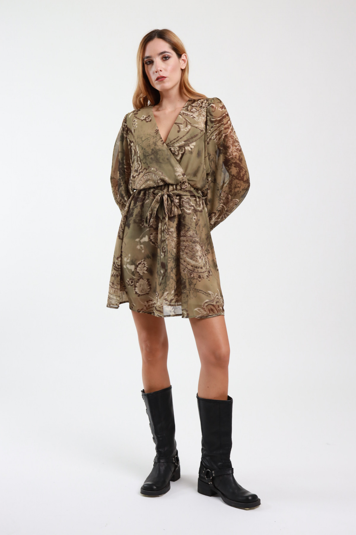 Balloon sleeve dress outlet