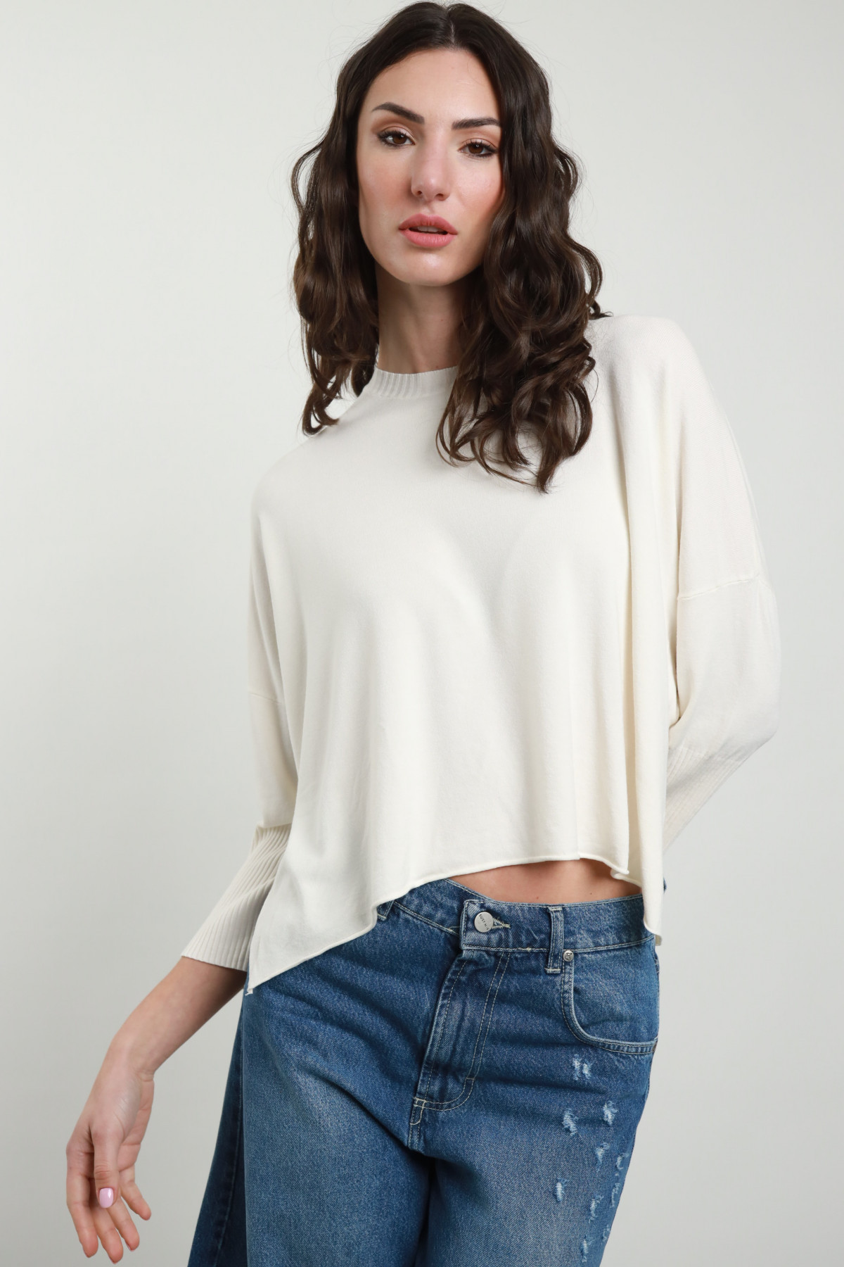 Asymmetrical crewshot shirt