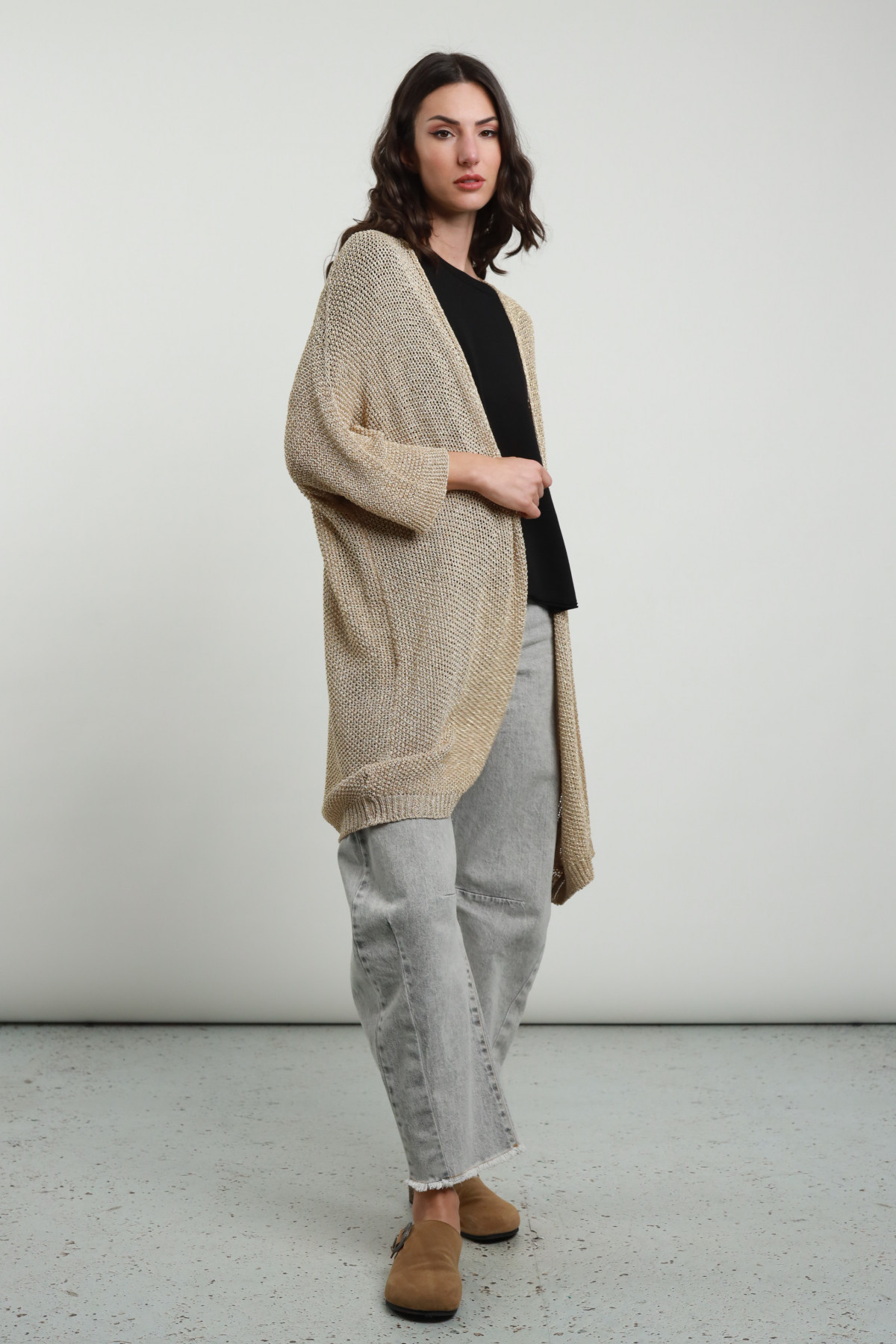 Traforato Lurex cardigan