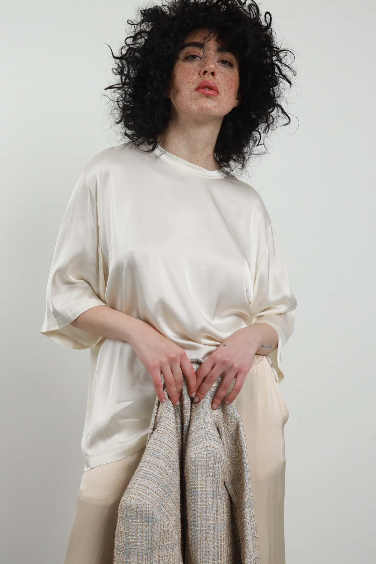 Satin Effect Maxi Tshirt