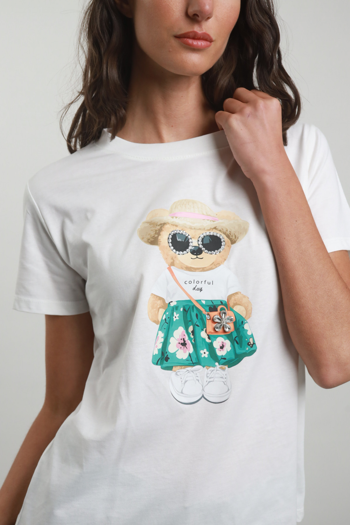 T-Shirt Orsetto Occhiali