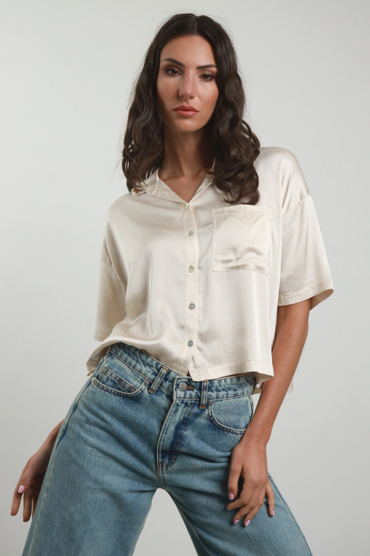 Camicia Raso di Viscosa