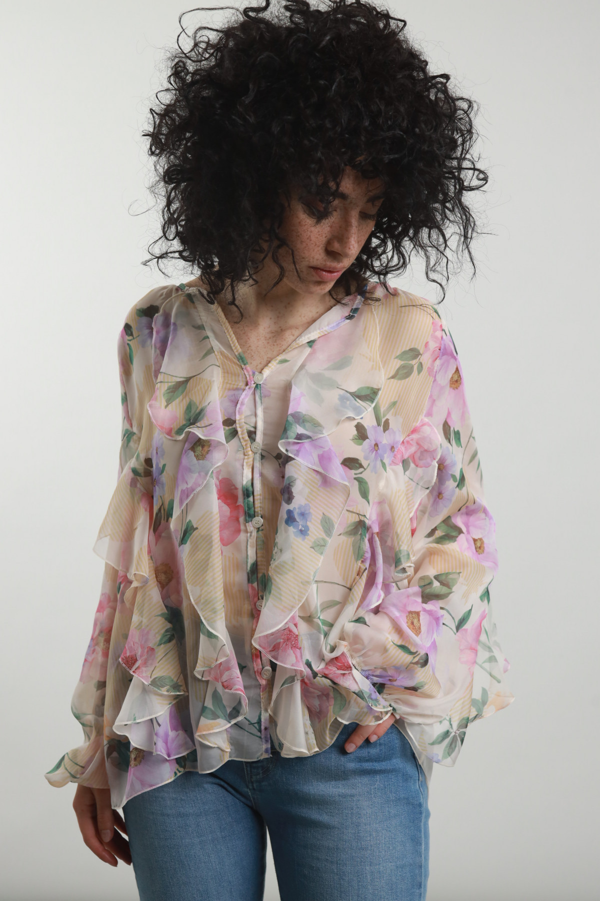 Halbtransparenter Fantasy -Shirt