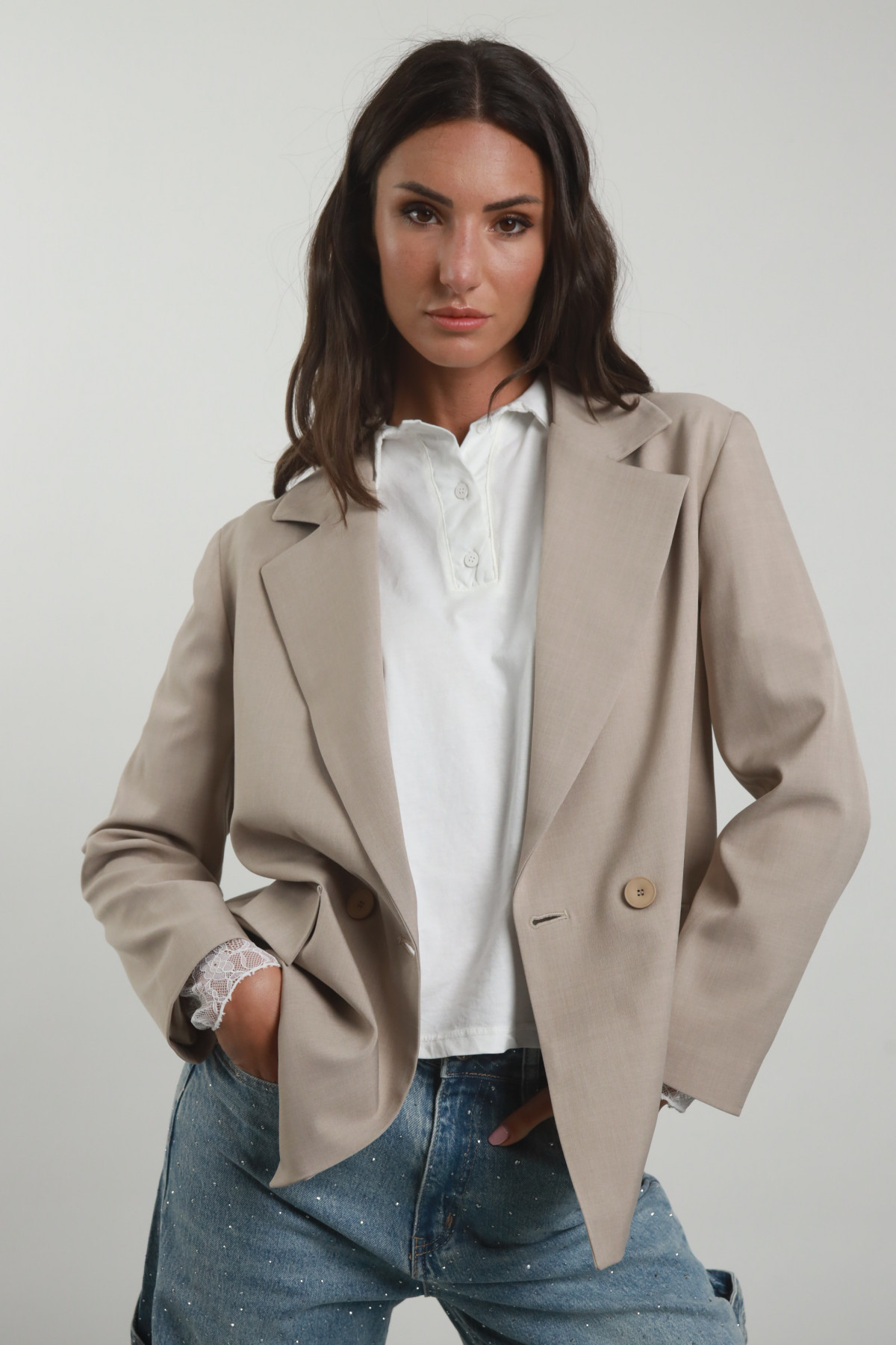 Mon Amour double -breasted jacket
