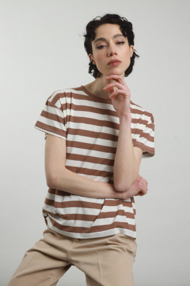 T-shirt Girocollo Righe