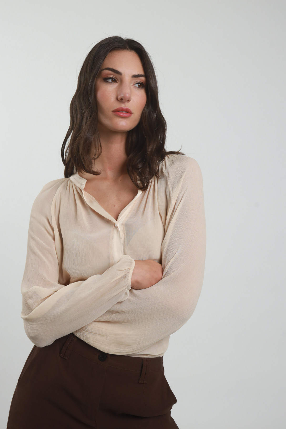 Halbtransparente Bluse