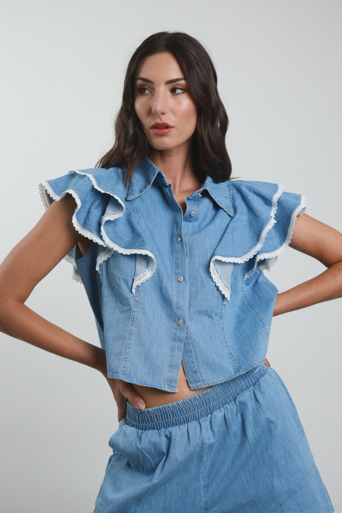 Camicia + short 65%co 35%pl