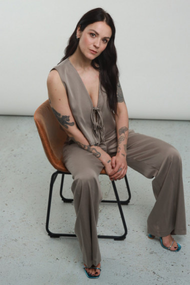 Straight leg trousers