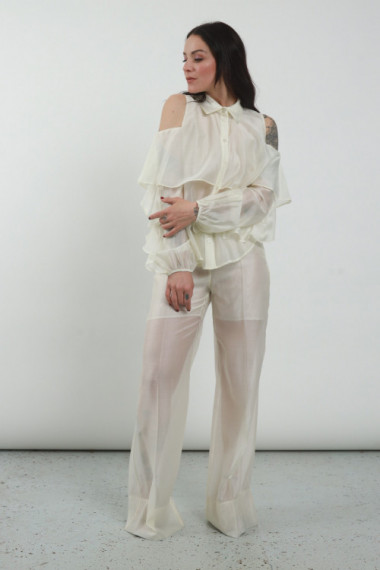 Straight leg trousers