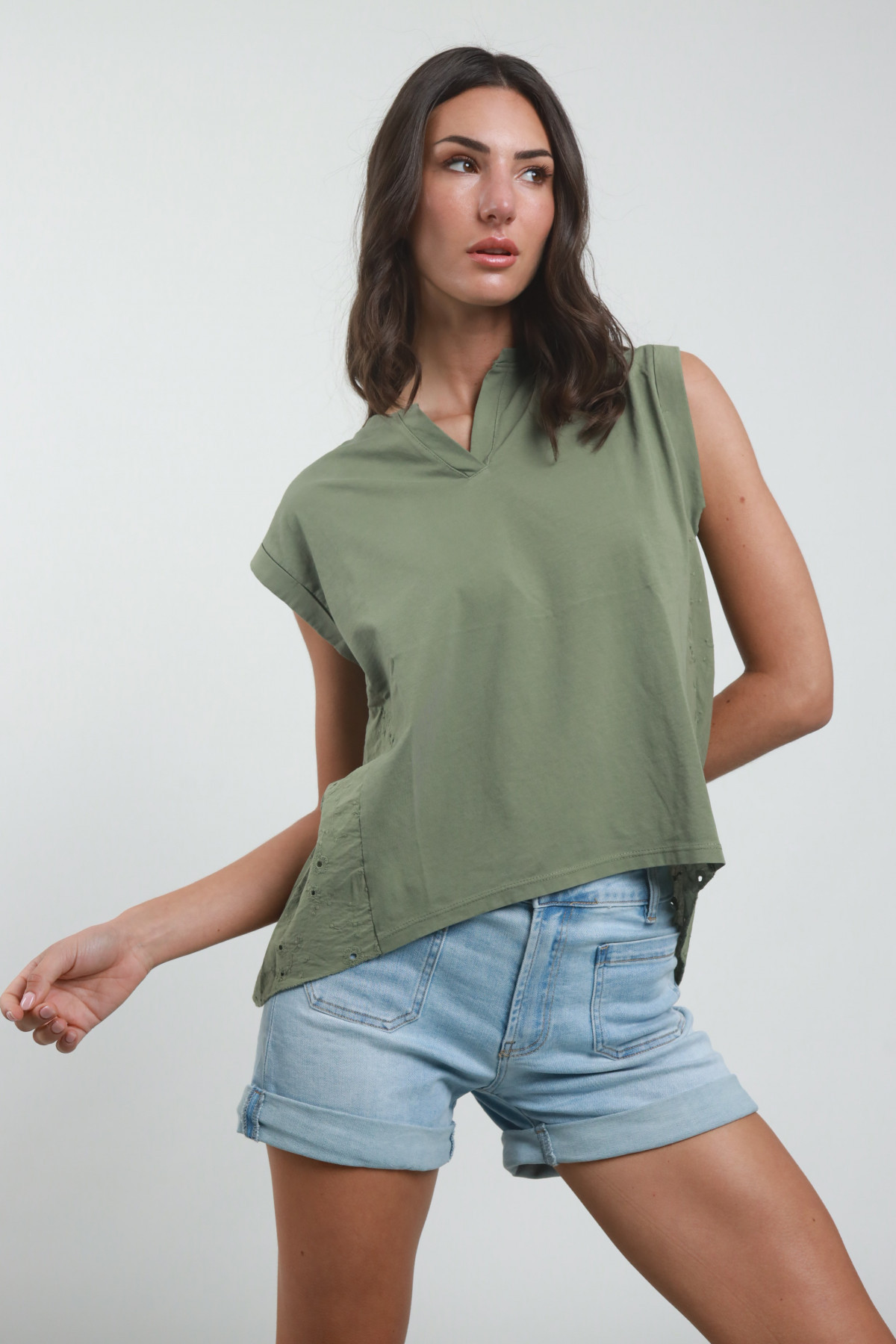 Seraphino Ausschnitt Bluse