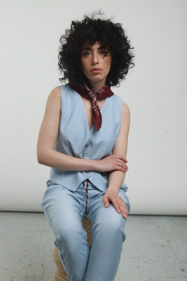 Gilet + pantaloni c/bandana 55%vi 23%li 22%pa