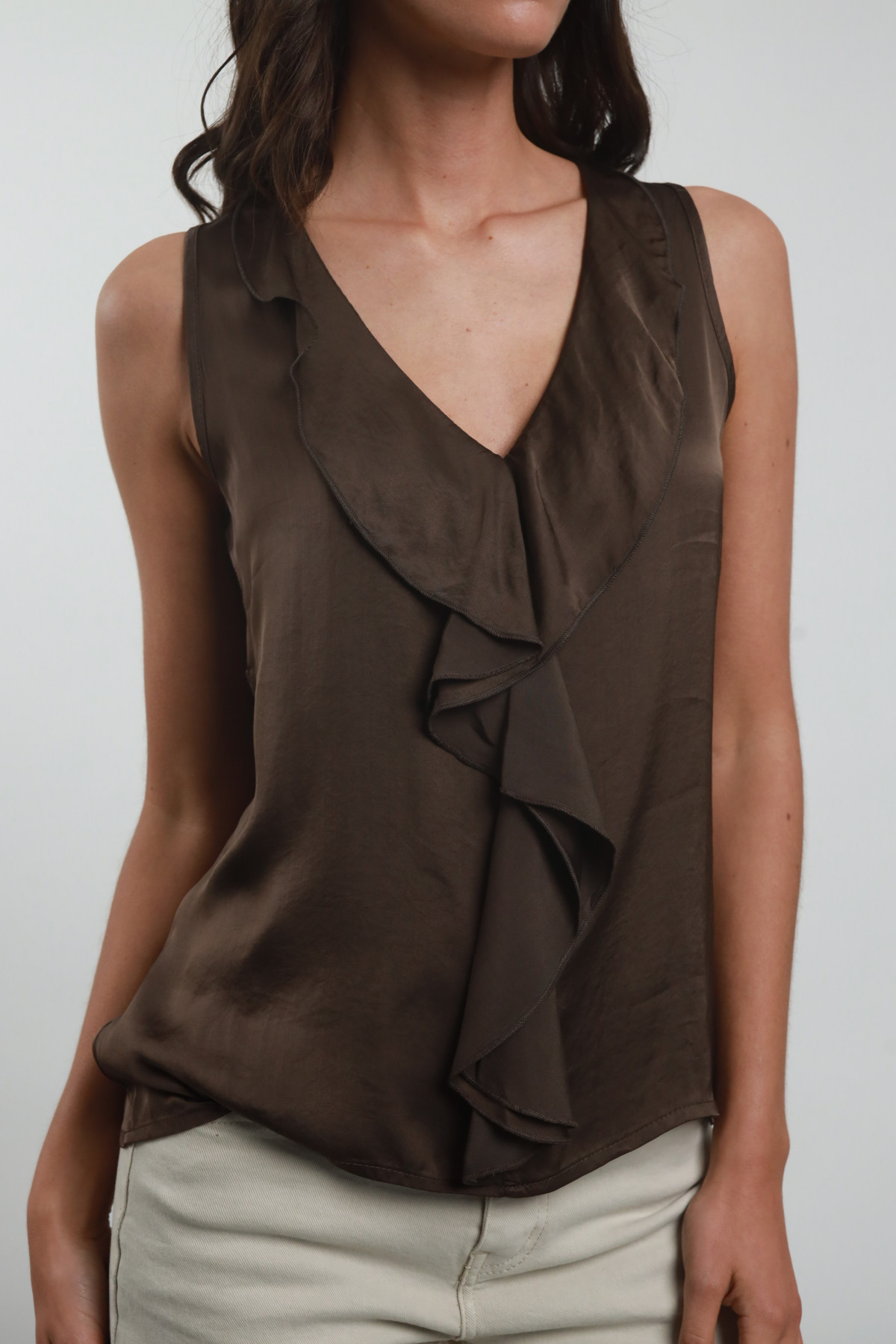 Tanktop mit Rouches