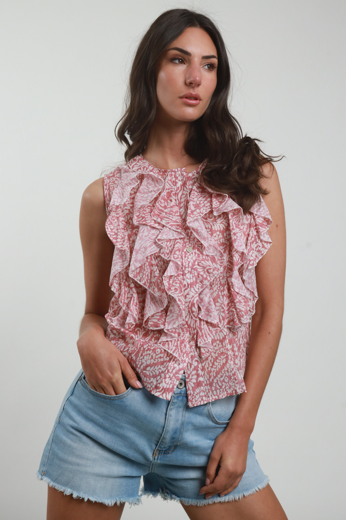 Camicia Smanicata Fantasia