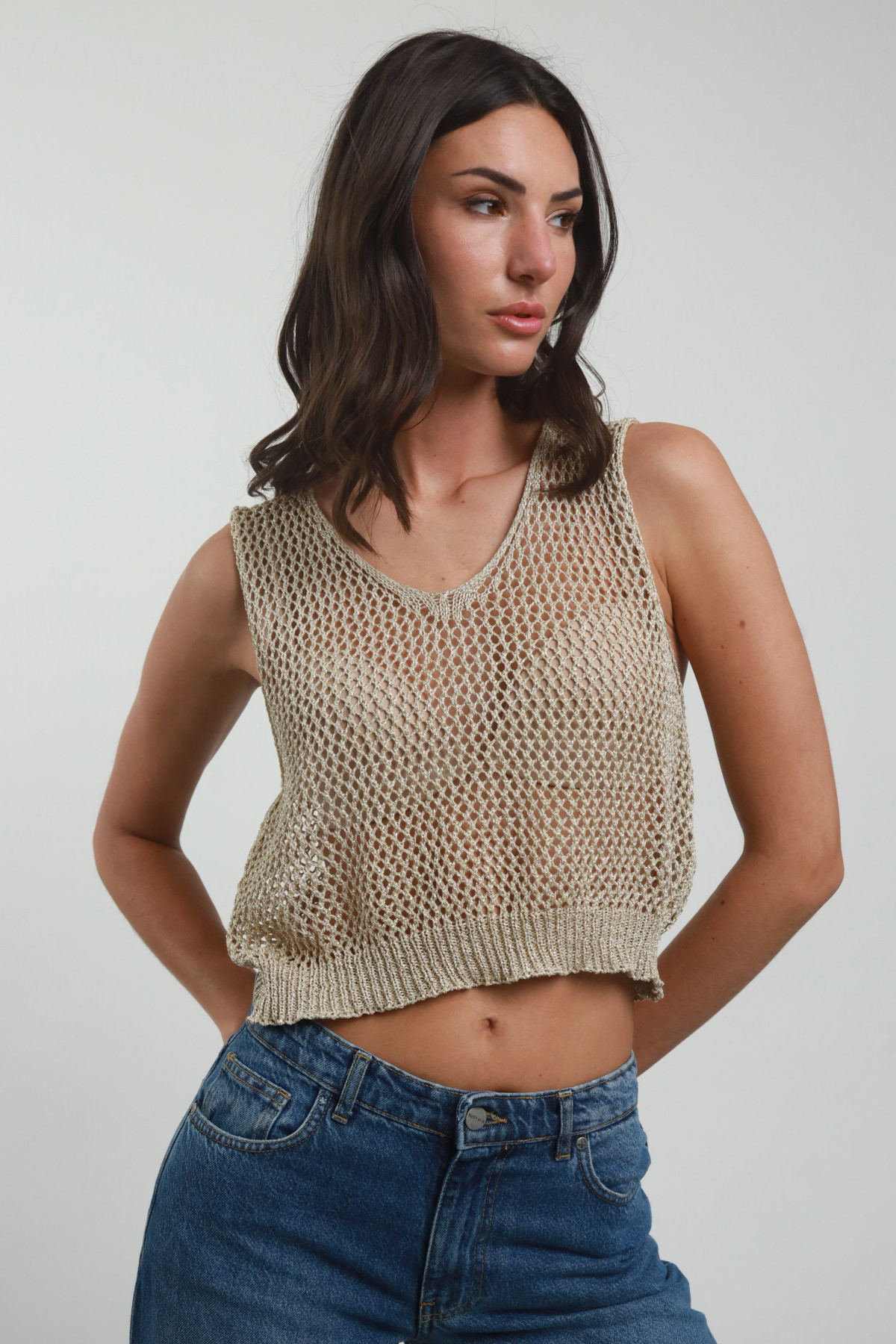 Durchbohrtes Tanktop