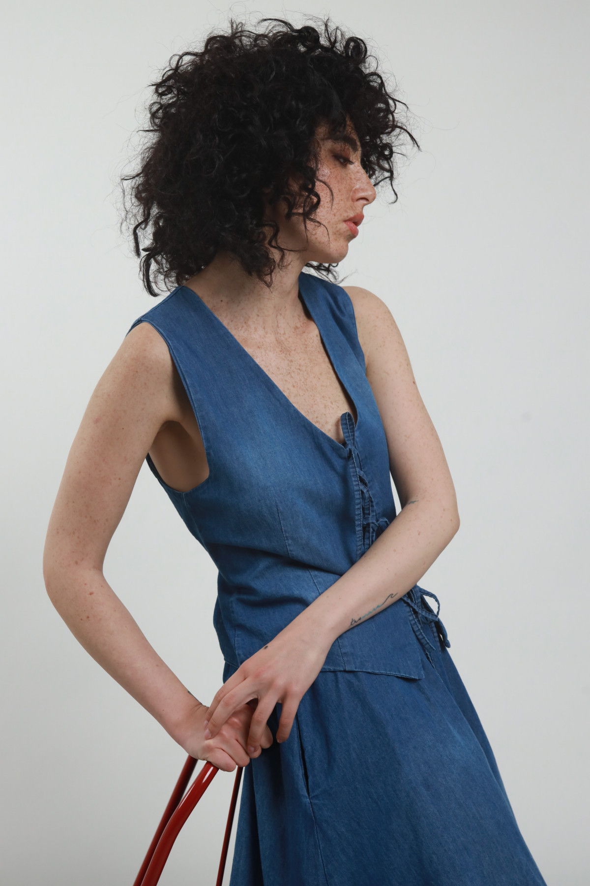 Gilet in Chambray