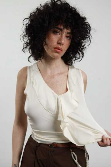 Tanktop mit Rouches