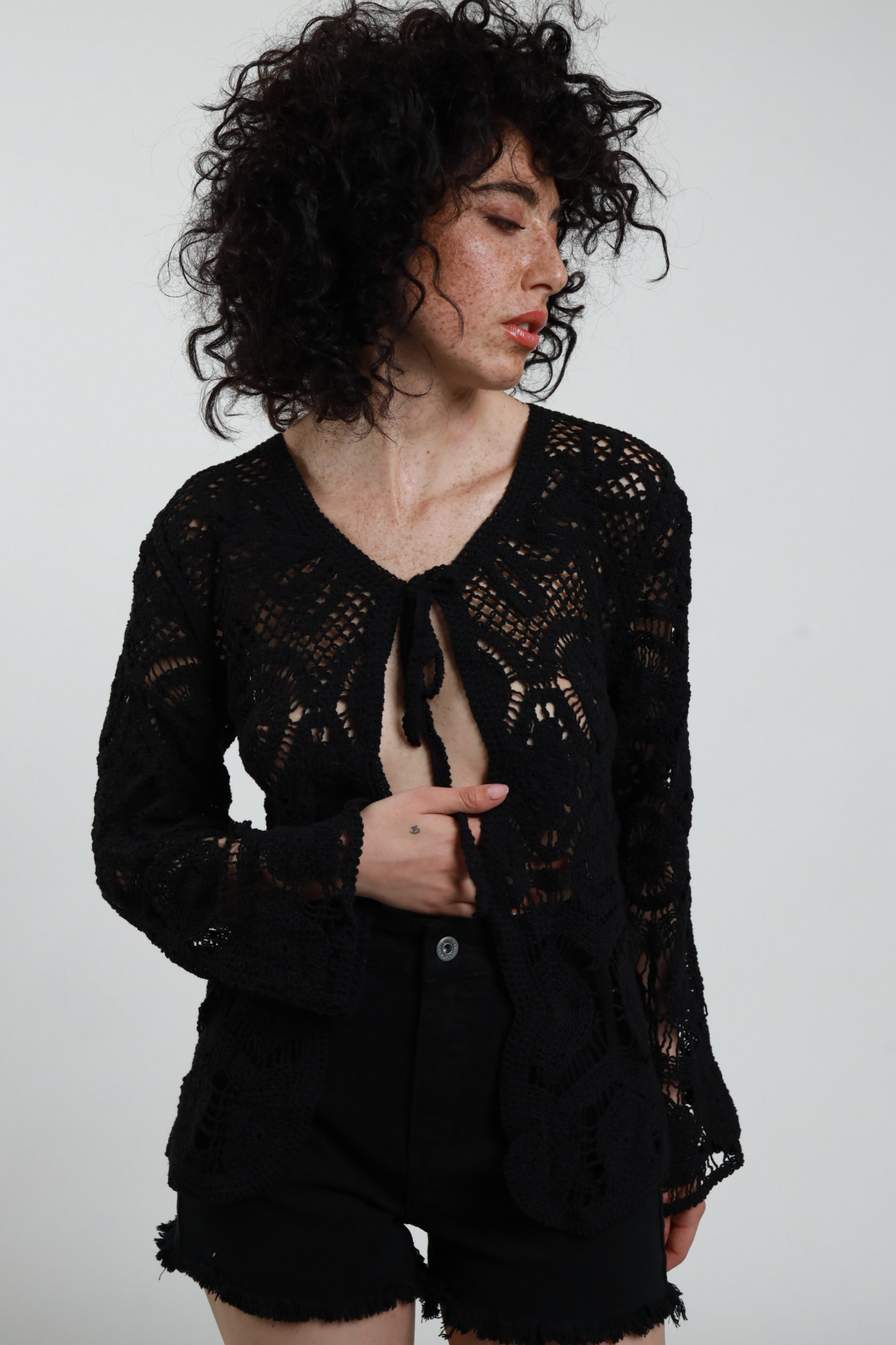 Strickjacke Spitze