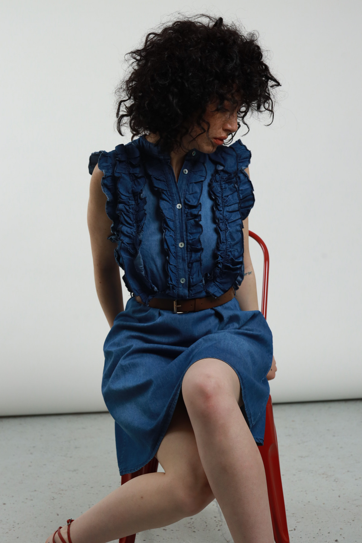 Chambray -Kleid