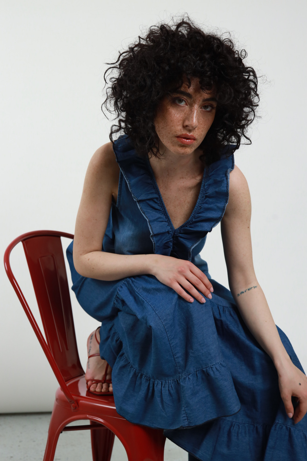 Chambray -Kleid