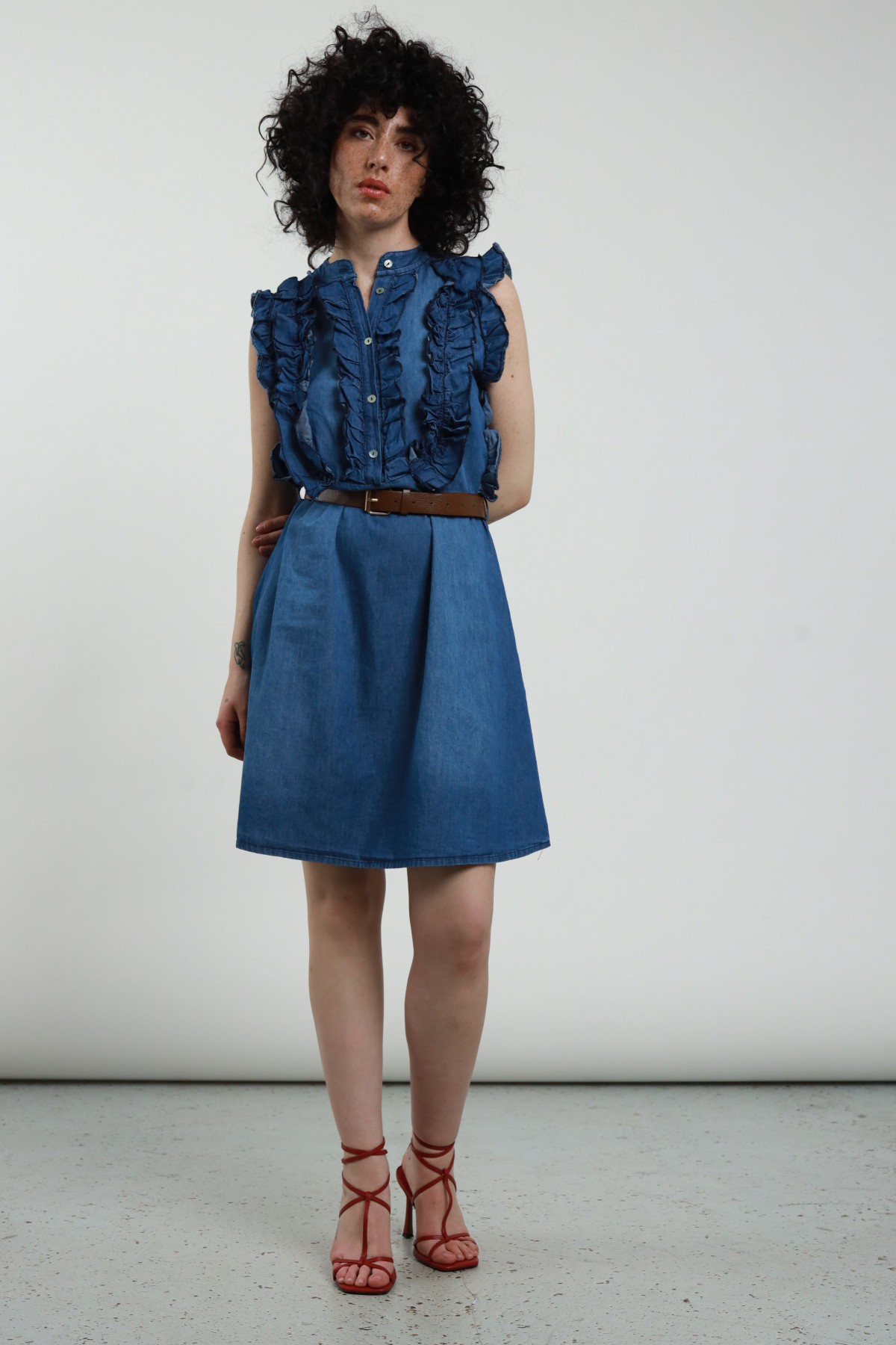 Chambray -Kleid