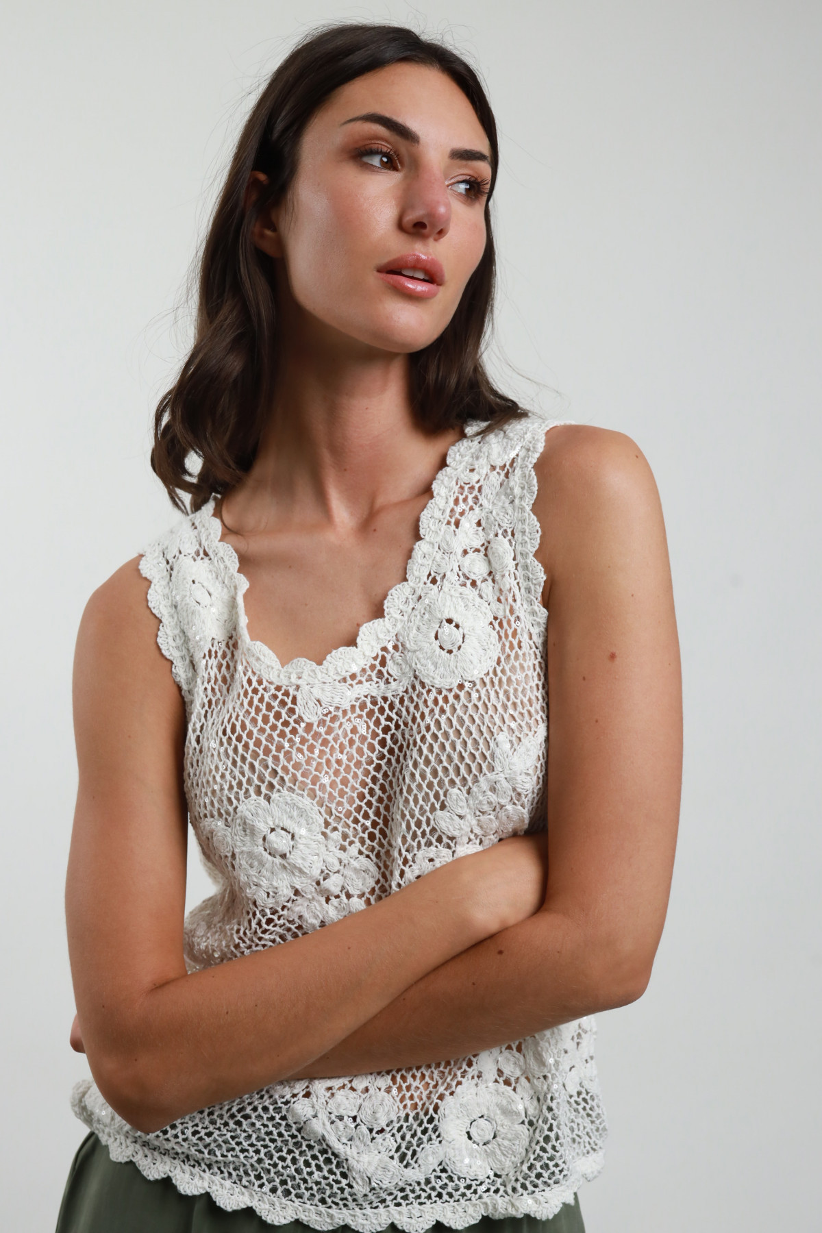 Turnful Crochet tank top