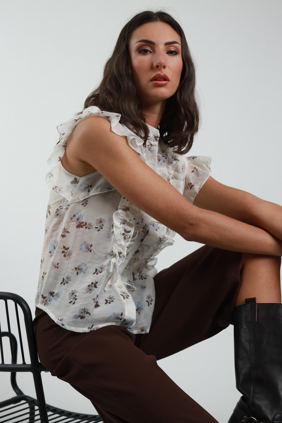 Camicia Rouches Fantasia