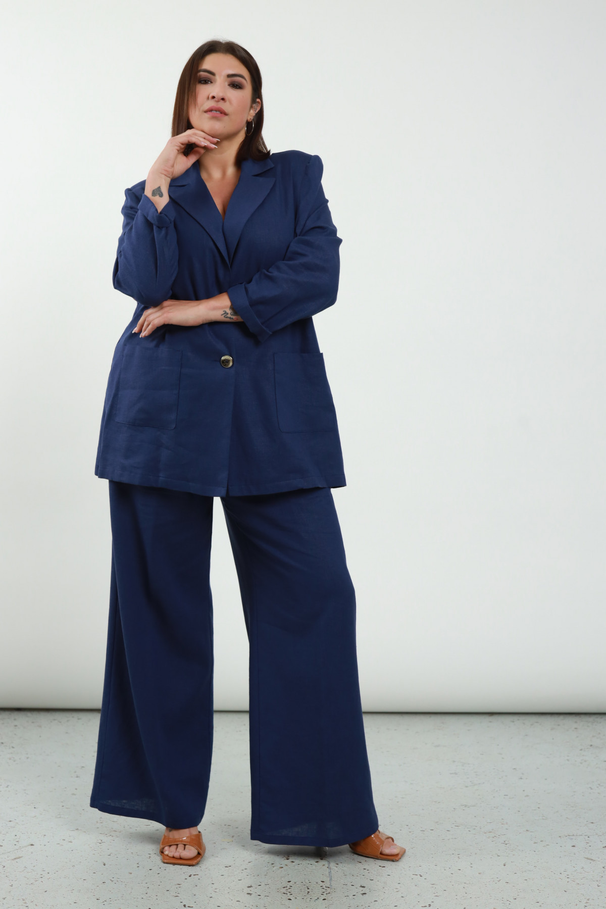 SUSY STAR - Pantaloni Misto Lino