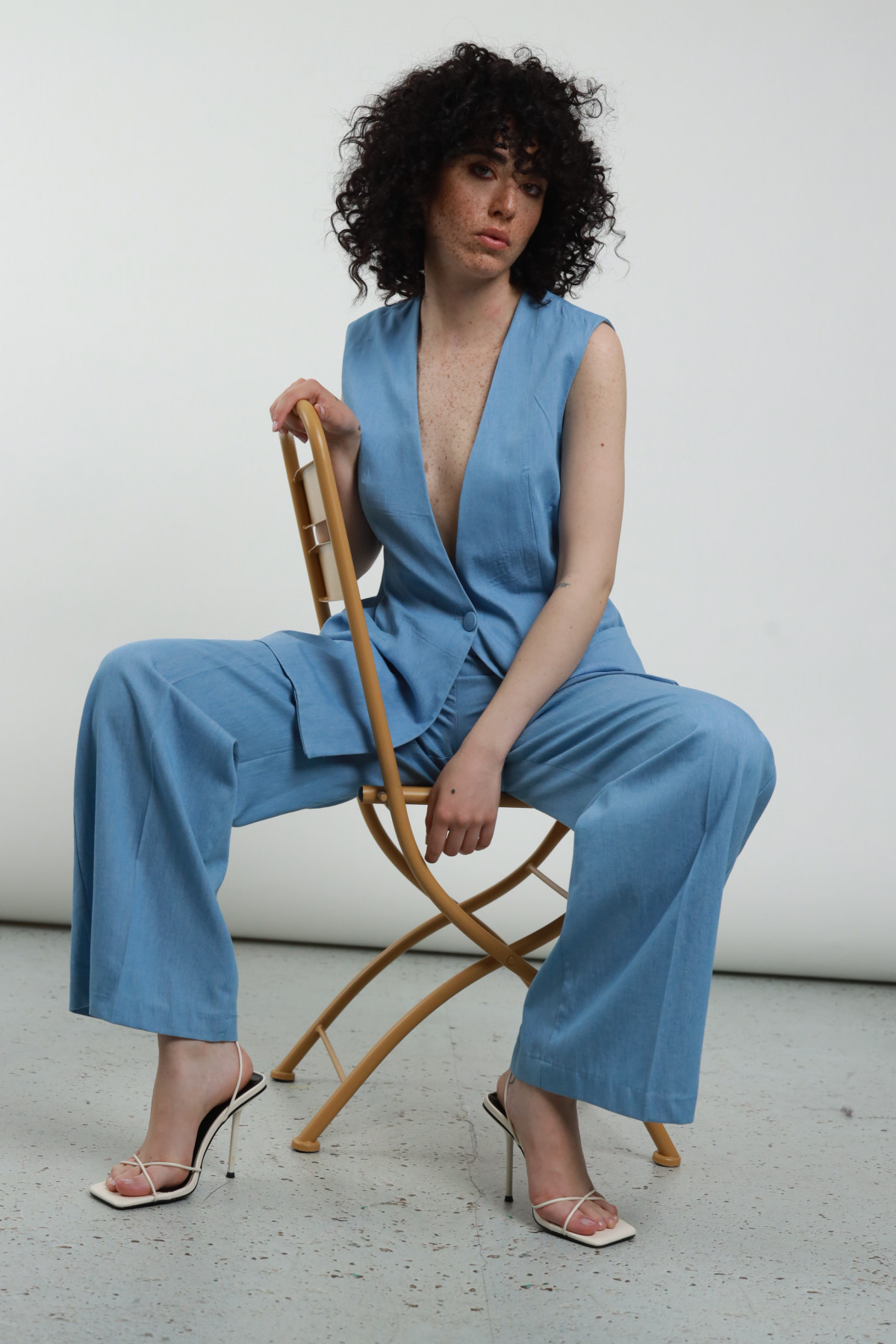 Pantaloni Chambray