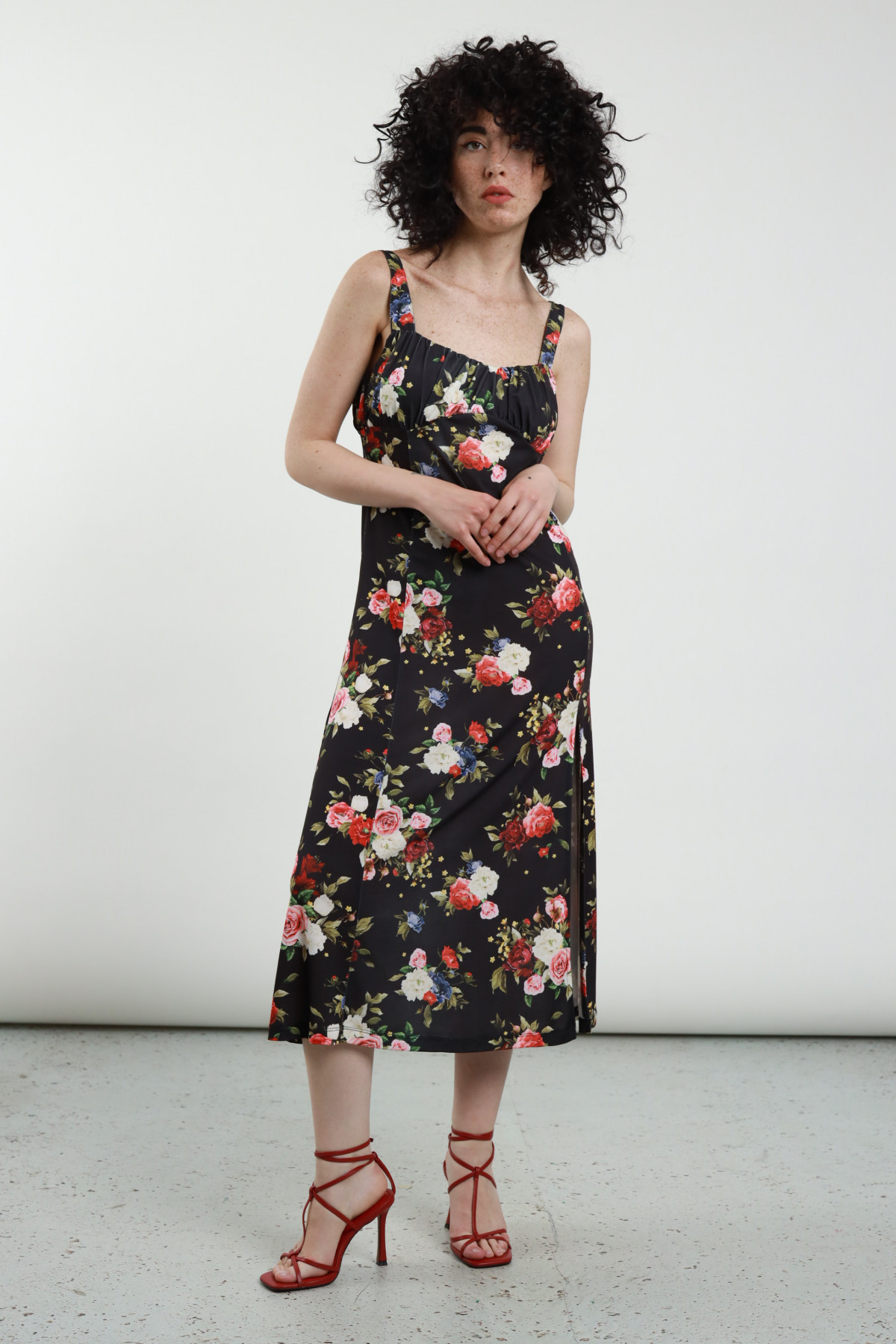 Abito Longuette Fantasia Fiori