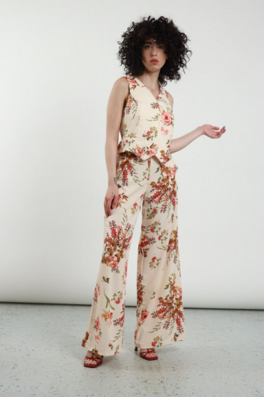 Completo Gilet + Pantalone Fantasia Floreale