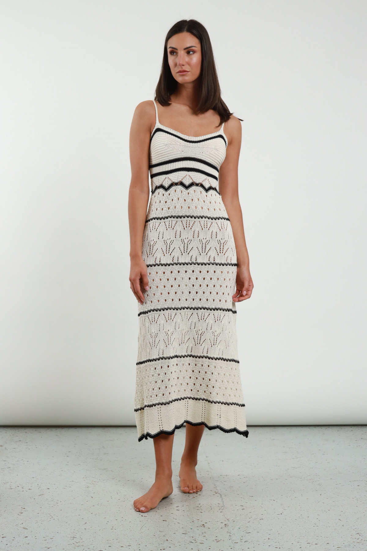 Abito in Maglia Crochet