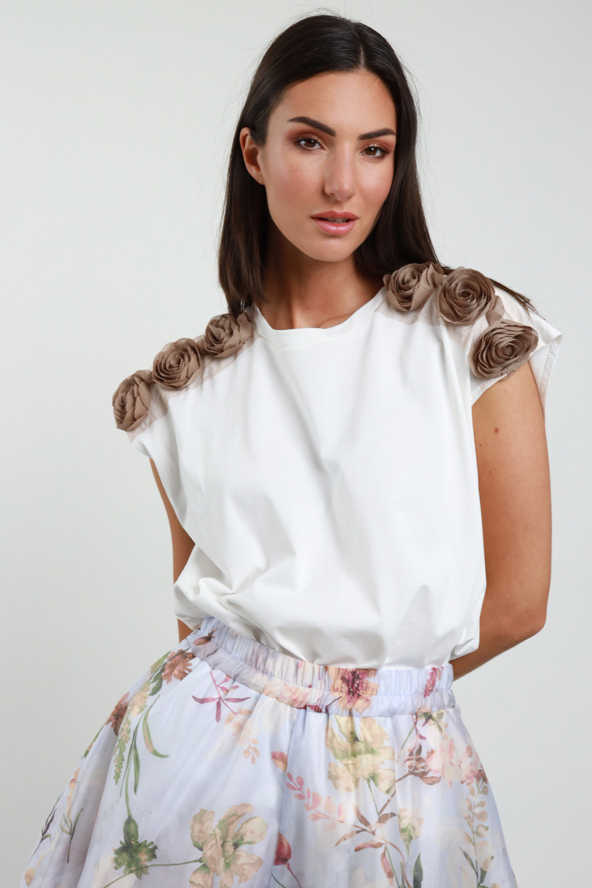 T-shirt Rose Tulle