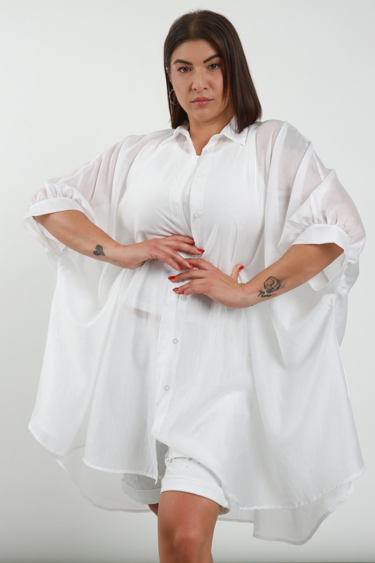 Camicia Semitrasparente