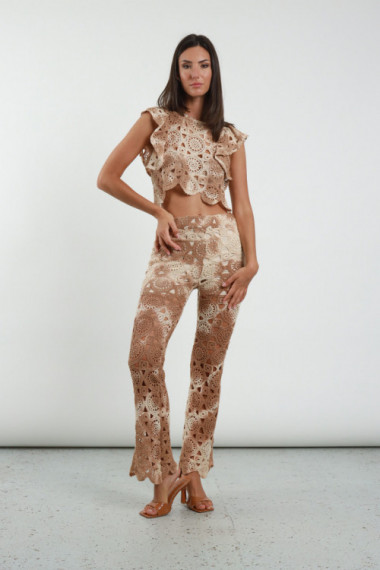 Pantalone Crochet Effetto Slavato