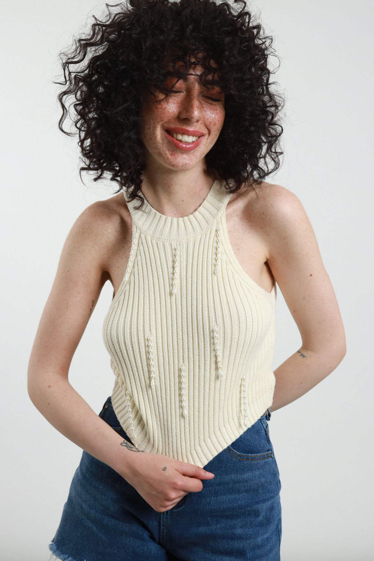 Top maglia 100%co
