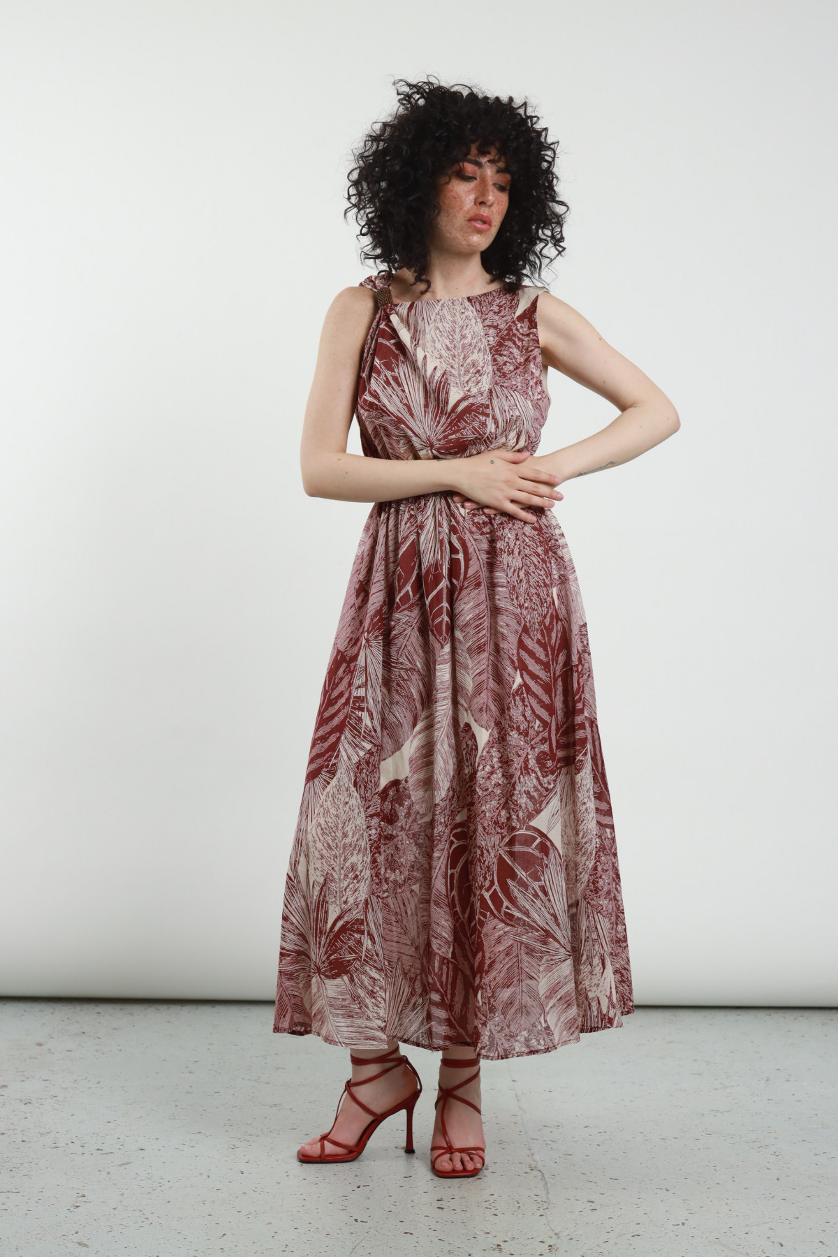 Dress with accessory