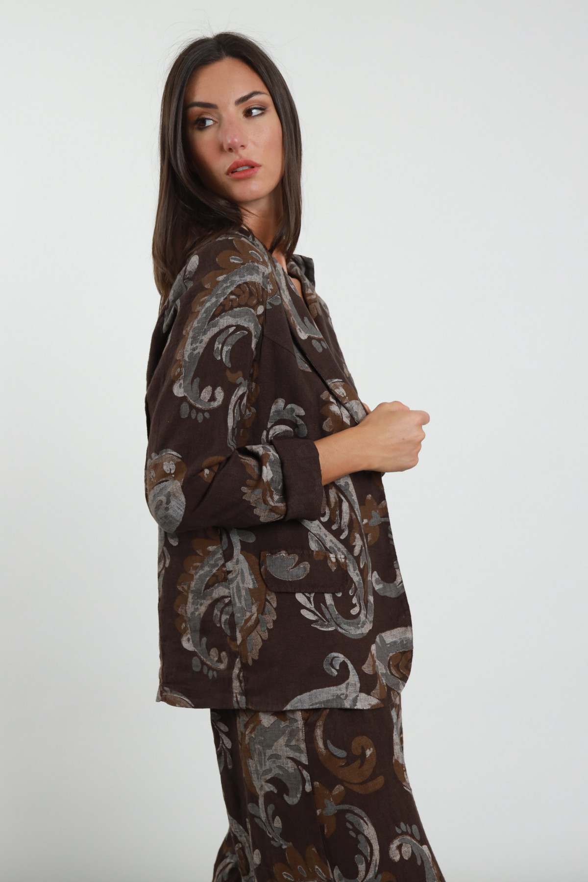 Blazer Lino Stampata