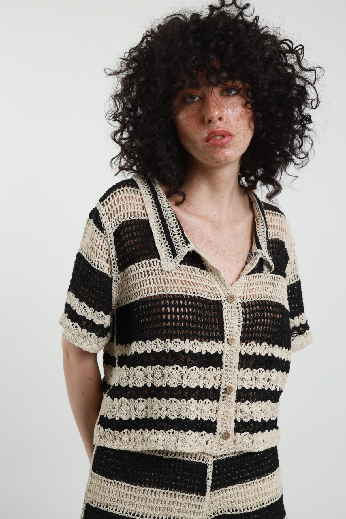 Completo Camicia + Shorts Crochet