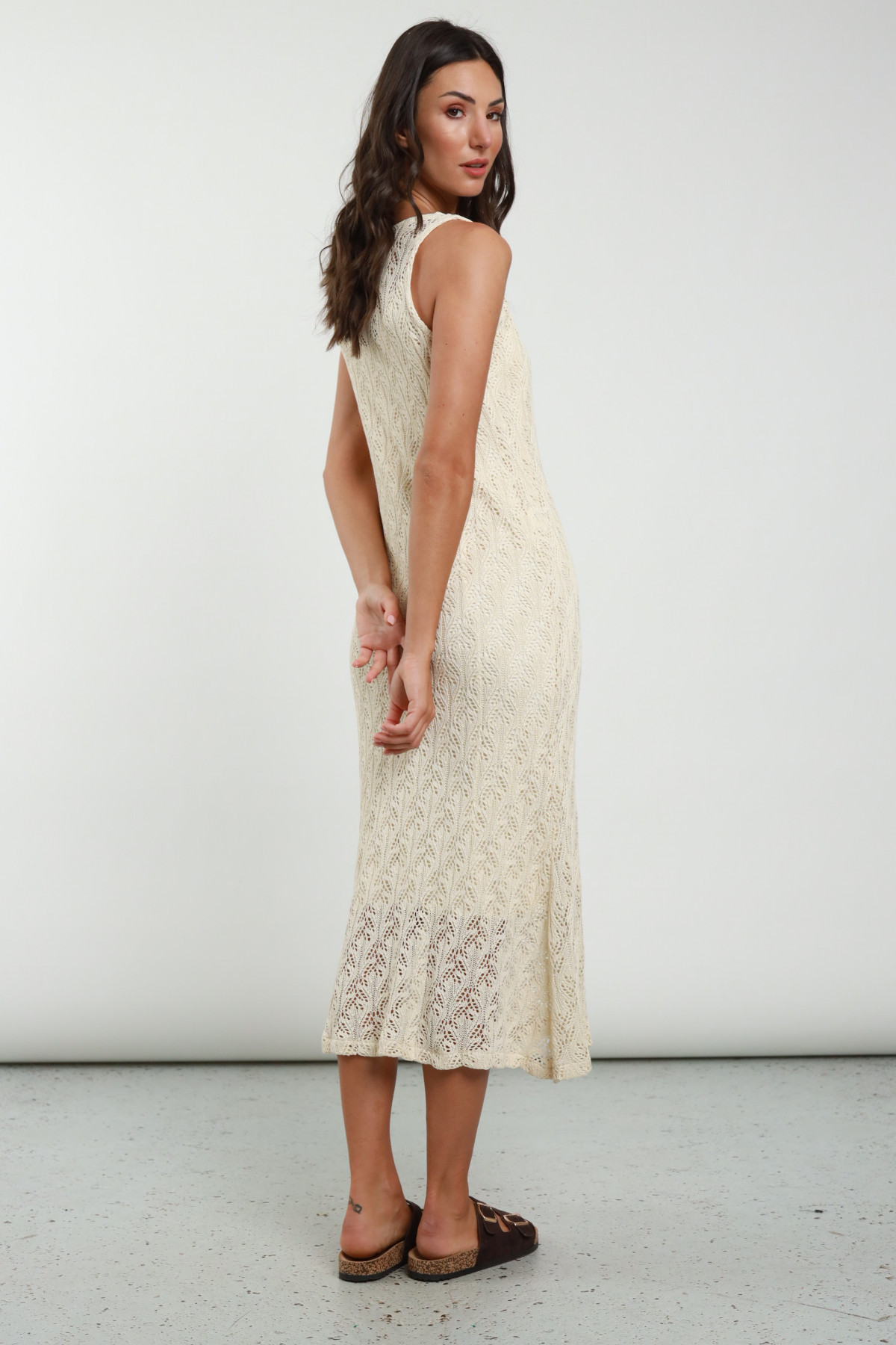 Abito crochet 73%pl 19%co 6%vi 2%pa