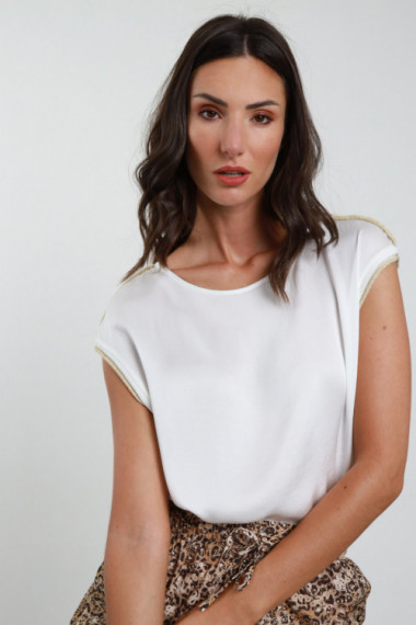 Lurex detail blouse