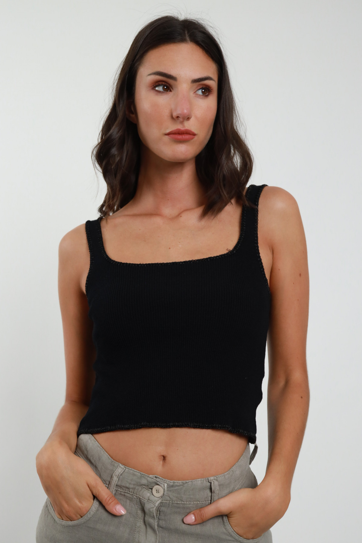 Crop Top Bordini Lurex
