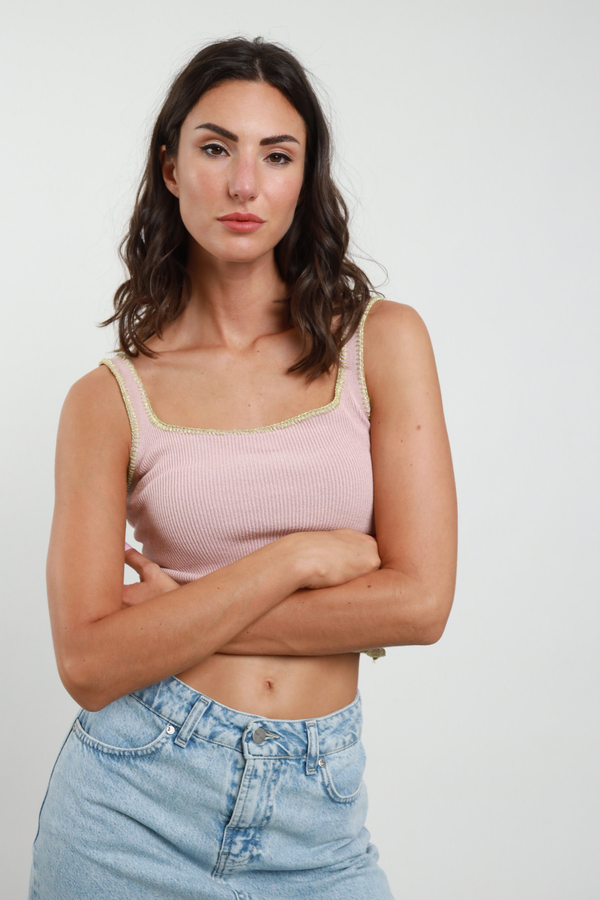 Crop Top Bordini Lurex