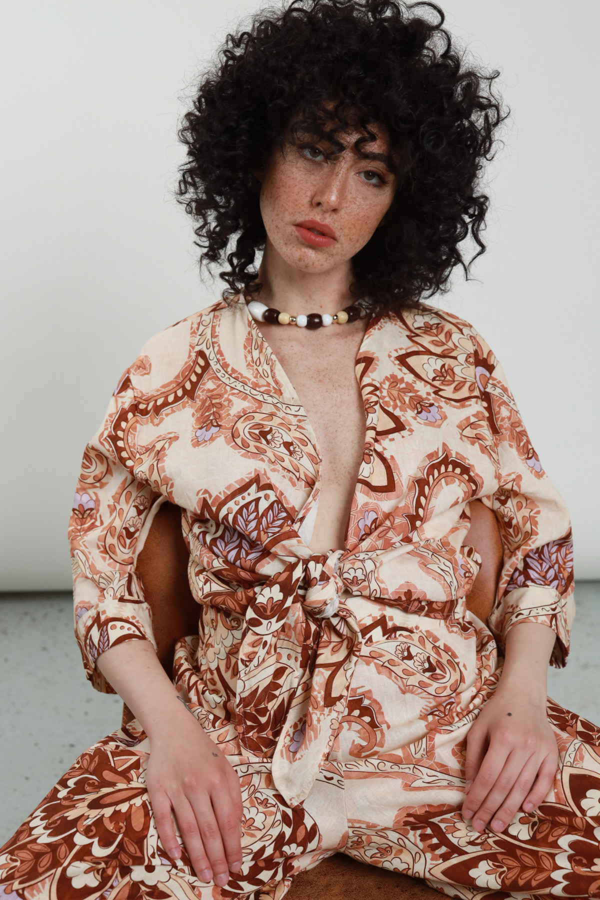 Camicia Aperta Misto Lino