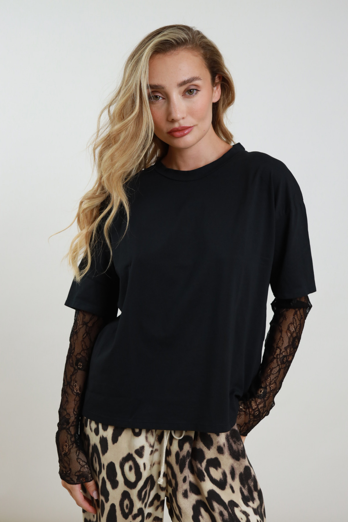 T-shirt Maniche Pizzo