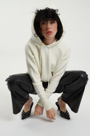 Maglia Cappuccio Micro Paillettes
