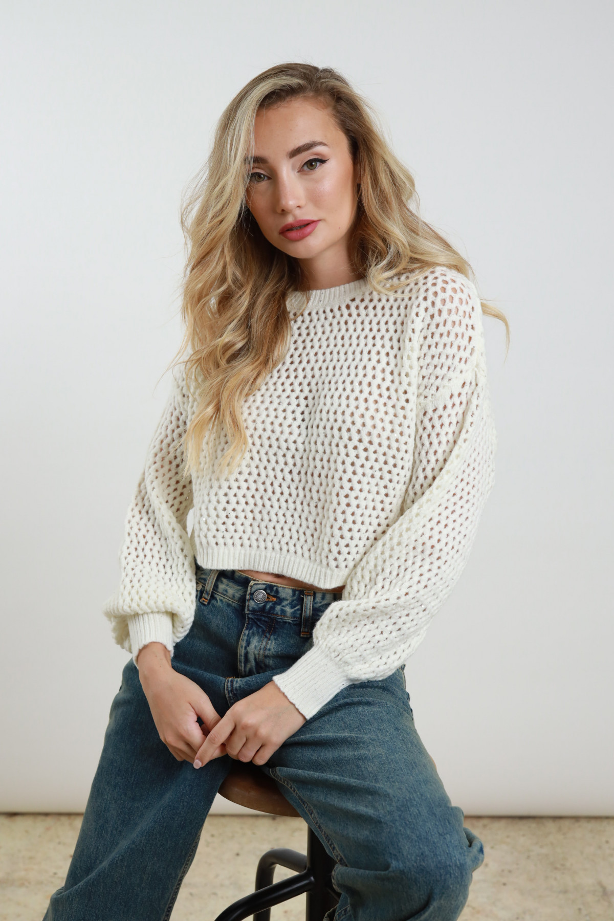 Maglia Crop Traforata
