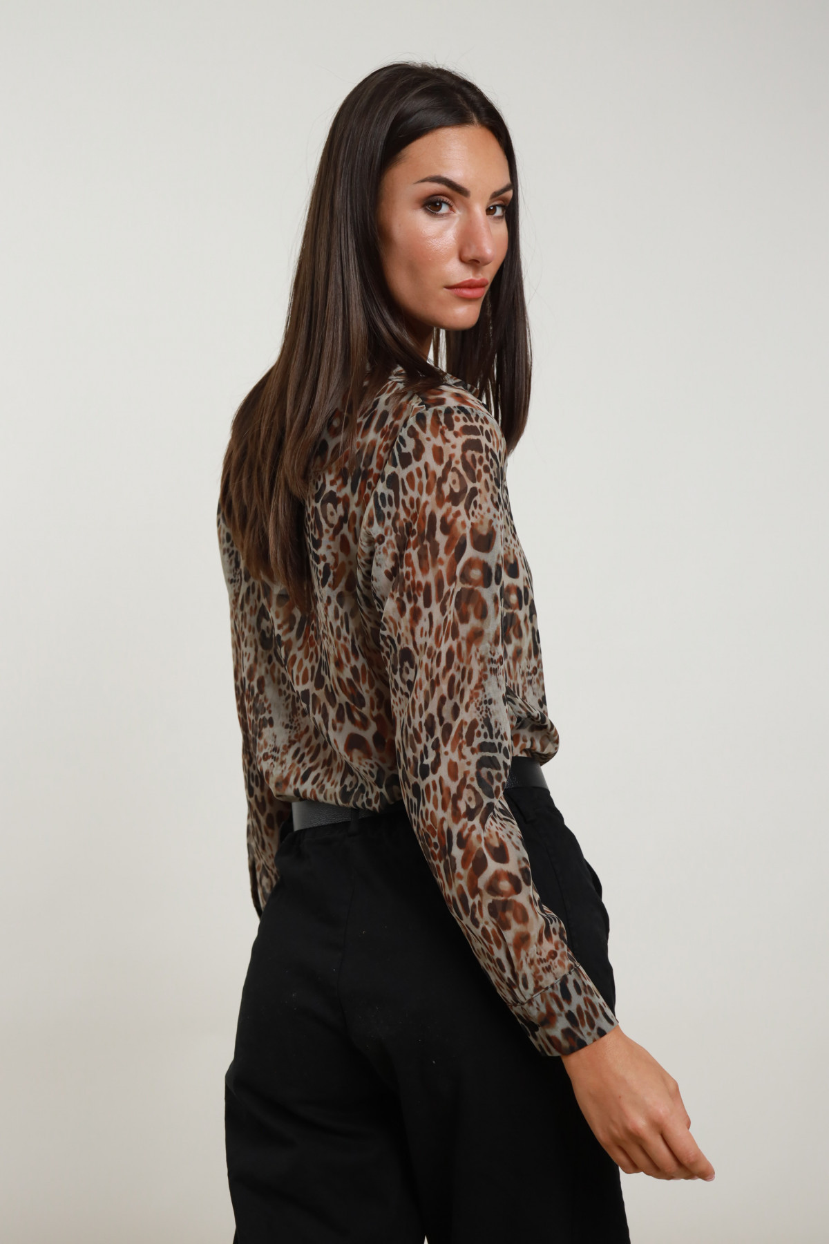 Camicia Georgette Animalier