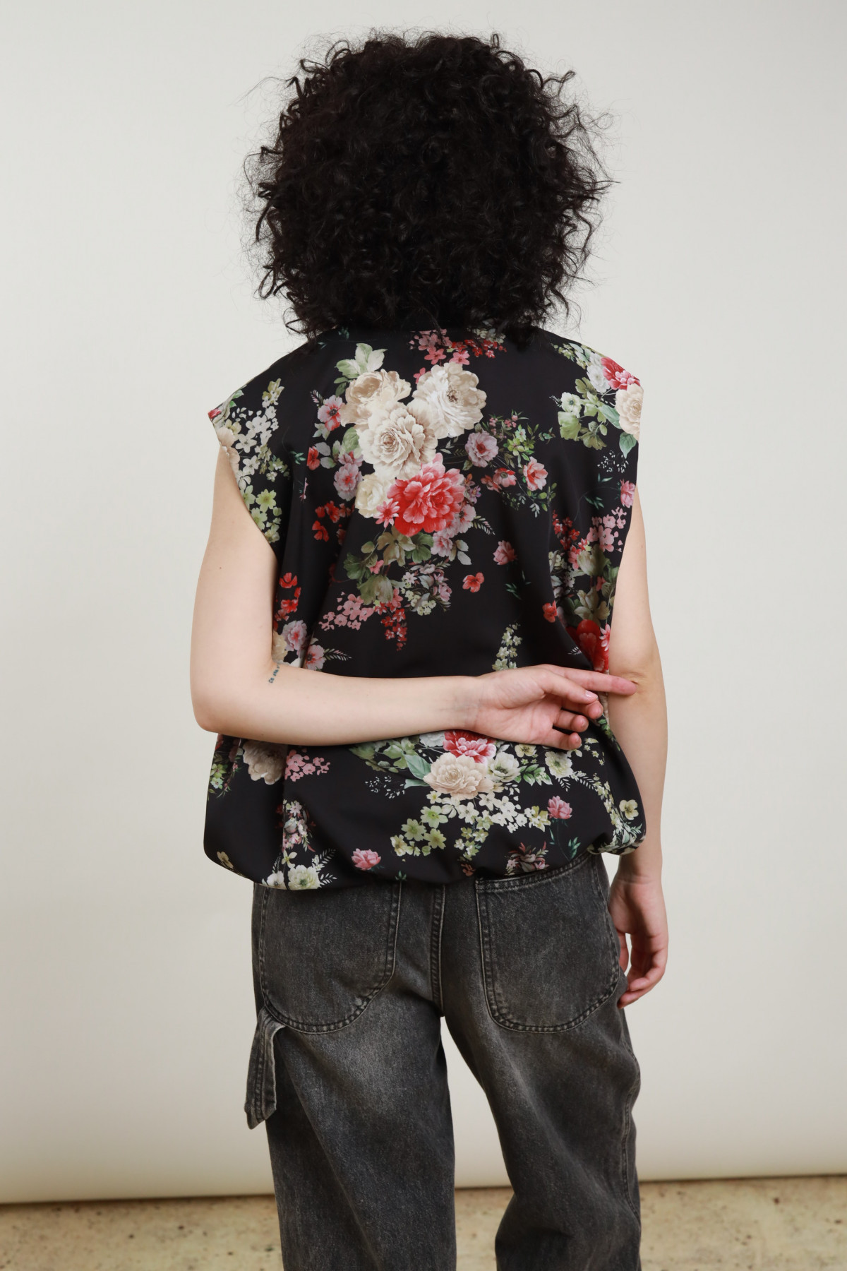 Gilet Bomber Fiorato