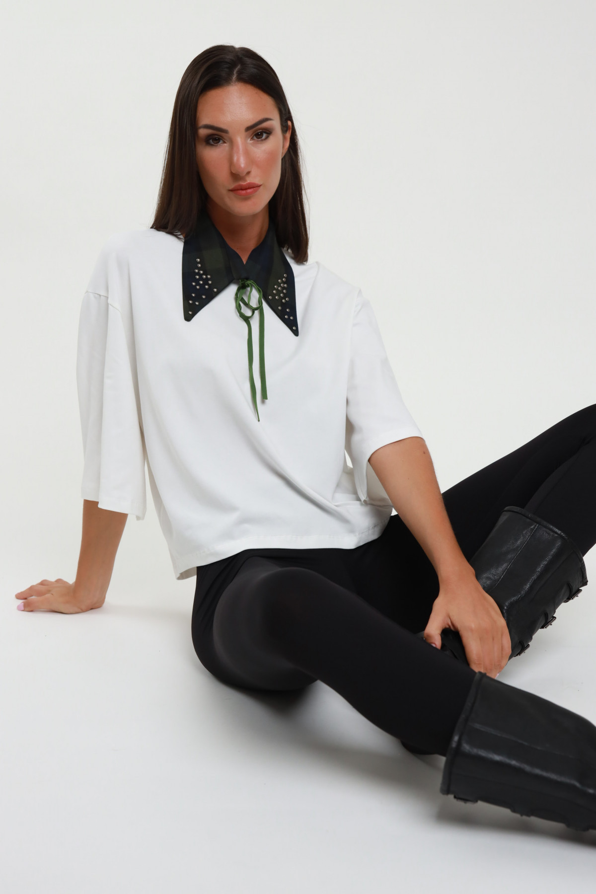 T-Shirt Colletto Check