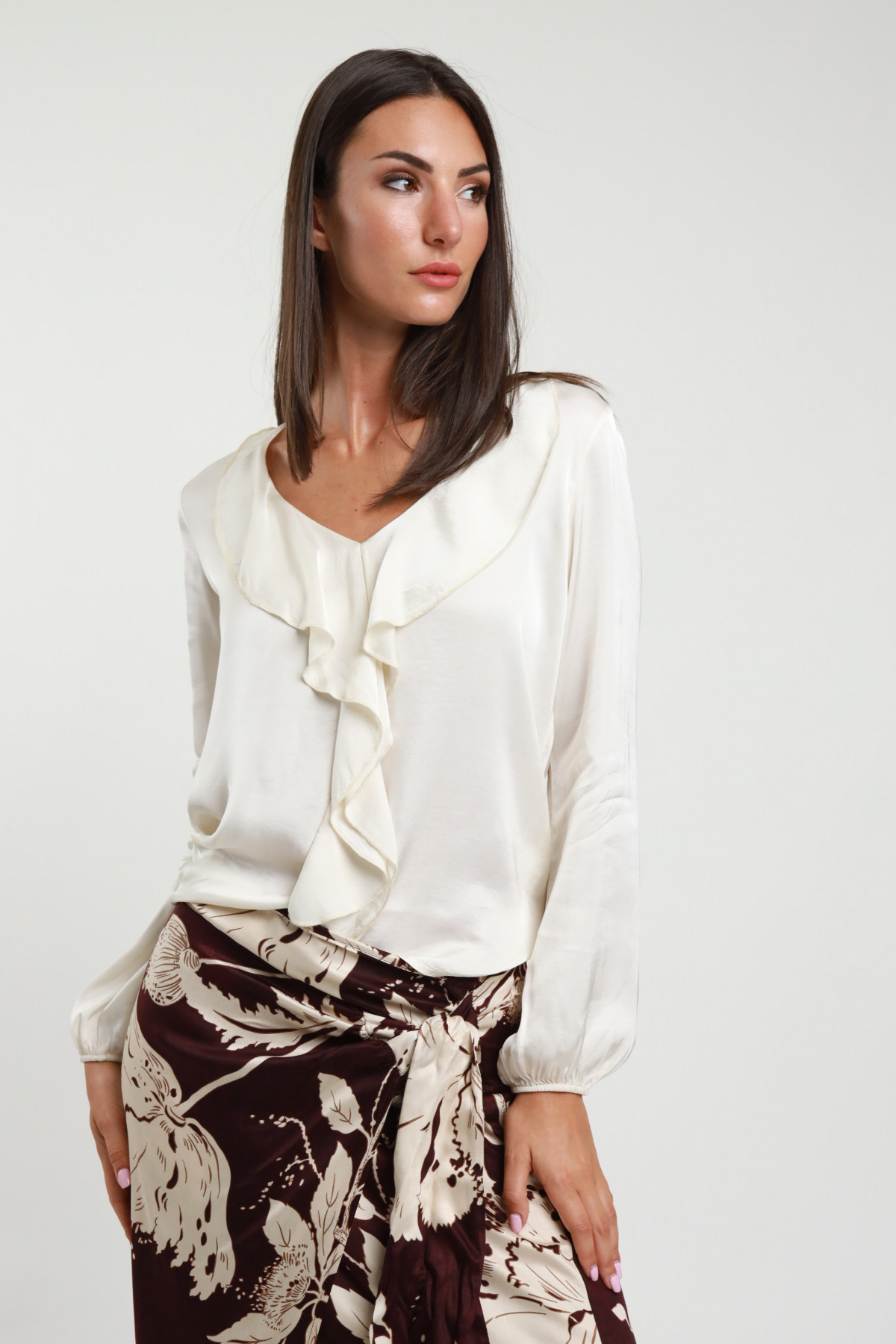 Bluse mit Rouchen